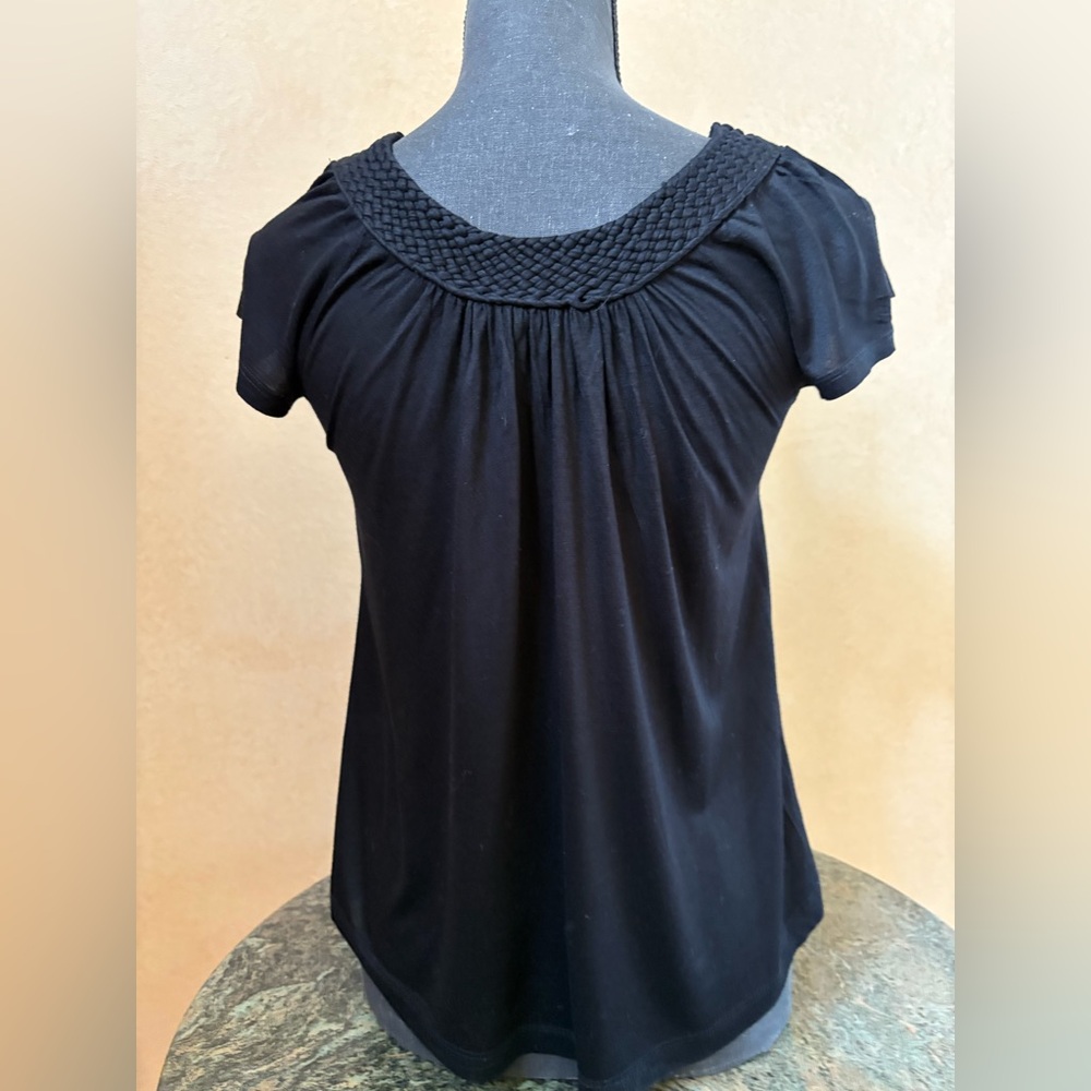 H&M - Black Short Sleeve Blouse - Size XS